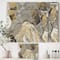 Designart - Painted Gold Stone - Cabin & Lodge Canvas Art